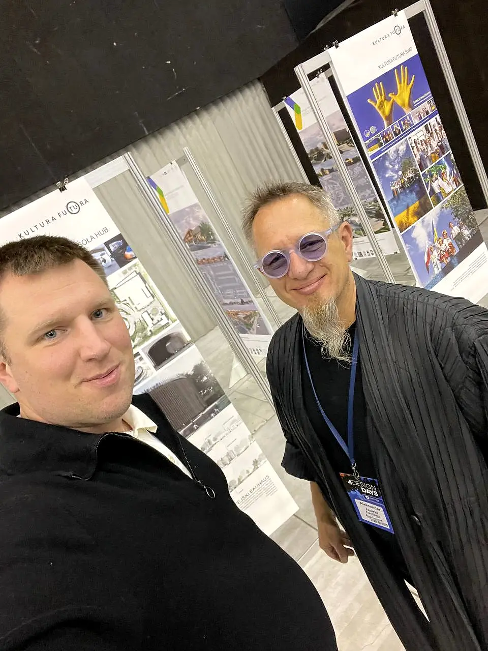 Atelier Verte founder at an international design fair stand